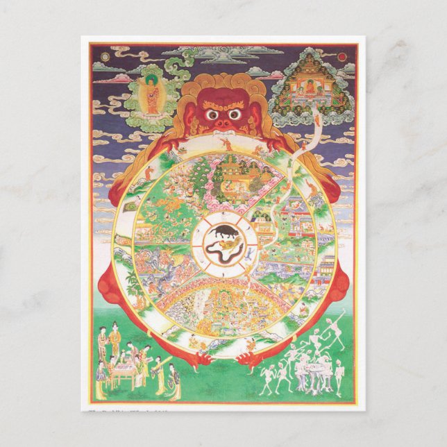 The Buddhist Wheel of Life Postcard (Front)