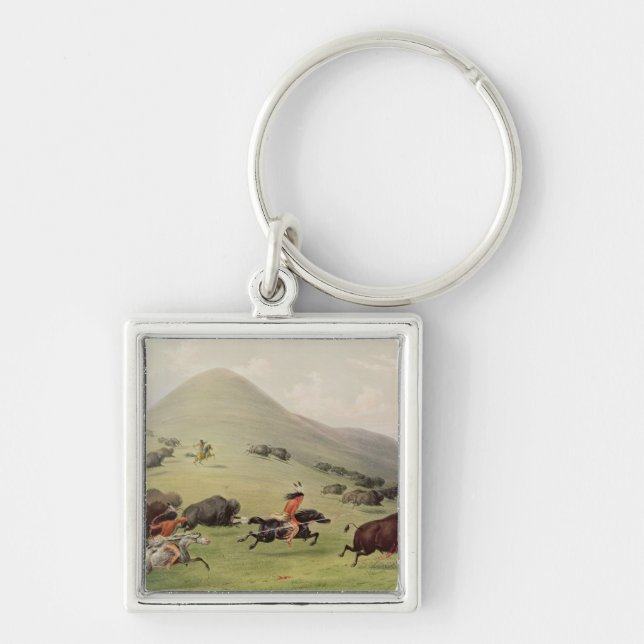 The Buffalo Hunt, c.1832 Key Ring (Front)