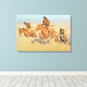 The Buffalo Runners, Big Horn Basin by Remington Canvas Print