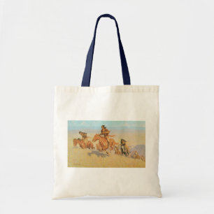 The Buffalo Runners, Big Horn Basin by Remington Tote Bag