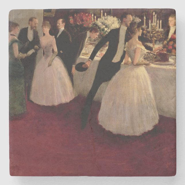 The Buffet, 1884 Stone Coaster (Front)