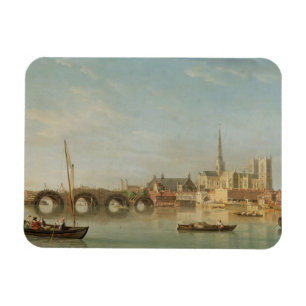 The Building of Westminster Bridge with an imagina Magnet
