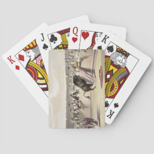 The Bull Leaping the Barriers, 1865 (colour litho) Playing Cards