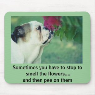 The Bulldog and the Rose Mouse Pad