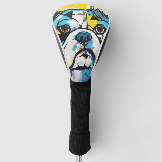 The Bulldog Dog Portrait 004 - Sable Gabriel Golf Head Cover (Front)