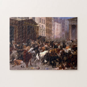 The Bulls and Bears in the Market, 1879 Jigsaw Puzzle