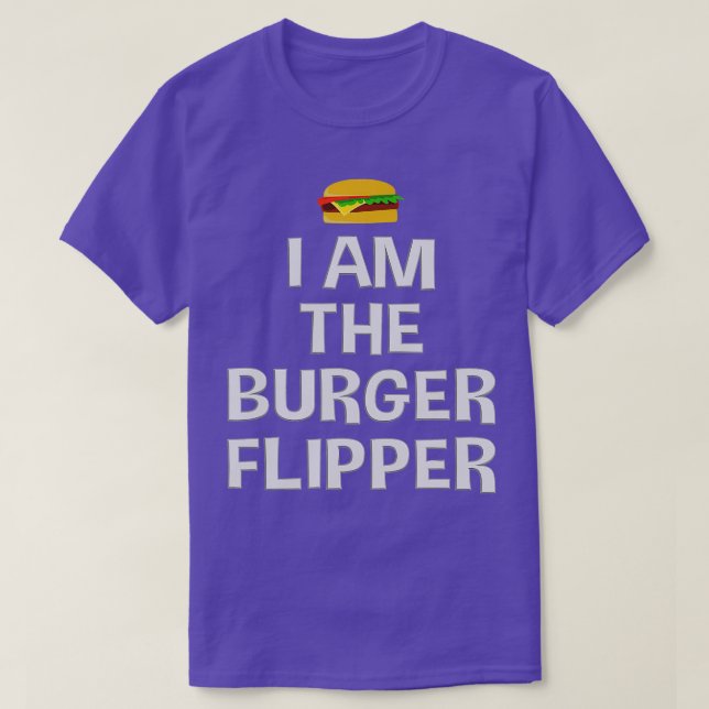 The Burger Flipper Funny Cook Gift T-Shirt (Design Front)
