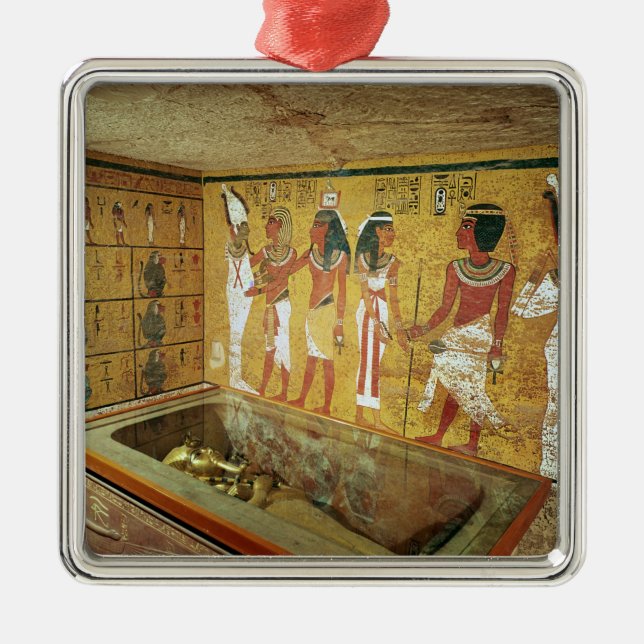 The burial chamber in the Tomb of Tutankhamun Metal Tree Decoration (Front)