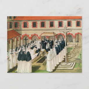 The Burial of a Nun, from 'l'Abbaye de Postcard