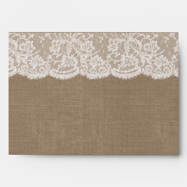The Burlap & Lace Wedding Collection Envelopes (Front)