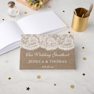 The Burlap & Lace Wedding Collection Guest Book