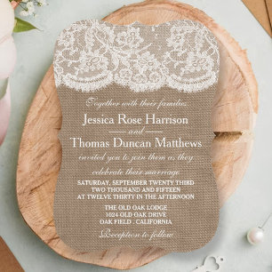 The Burlap & Lace Wedding Collection Invitations