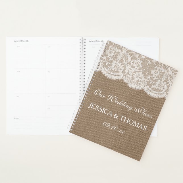 The Burlap & Lace Wedding Collection Planner (Display)