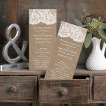 The Burlap & Lace Wedding Collection Programs Programme<br><div class="desc">The burlap & lace collection is a stunning design featuring a lovely rustic burlap effect background with a romantic vintage white lace effect trim. These programs can be personalised for your special occasion and would make the perfect template for weddings, bridal showers, engagement parties, birthday parties and much, much more....</div>