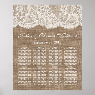 The Burlap & Lace Wedding Collection Seating Chart