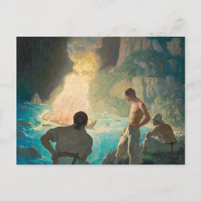 The Burning of the Bounty, 1940 by N. C. Wyeth Postcard (Front)