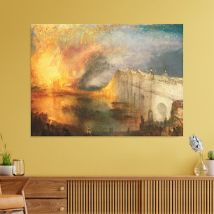 The Burning of the Houses of Lords and Commons Canvas Print