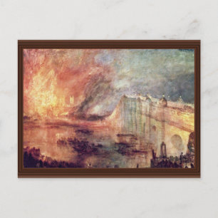 The Burning Of The Houses Of Parliament By Turner Postcard