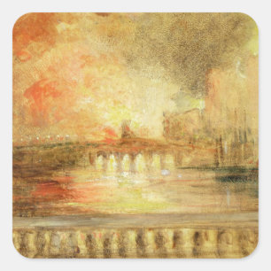 The Burning of the Houses of Parliament, previousl Square Sticker