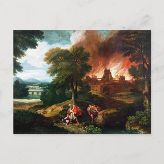 The Burning of Troy Postcard (Front)
