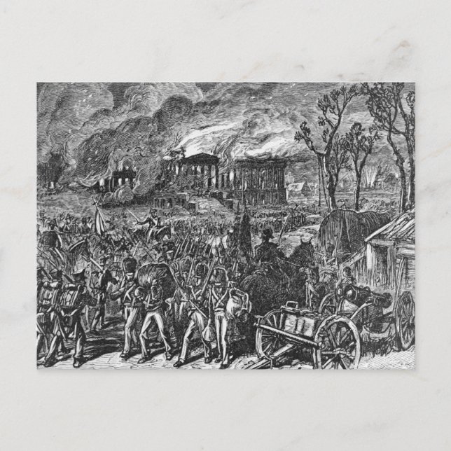 The Burning of Washington, 1814 Postcard (Front)