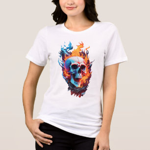 The burning skull Tri-Blend shirt