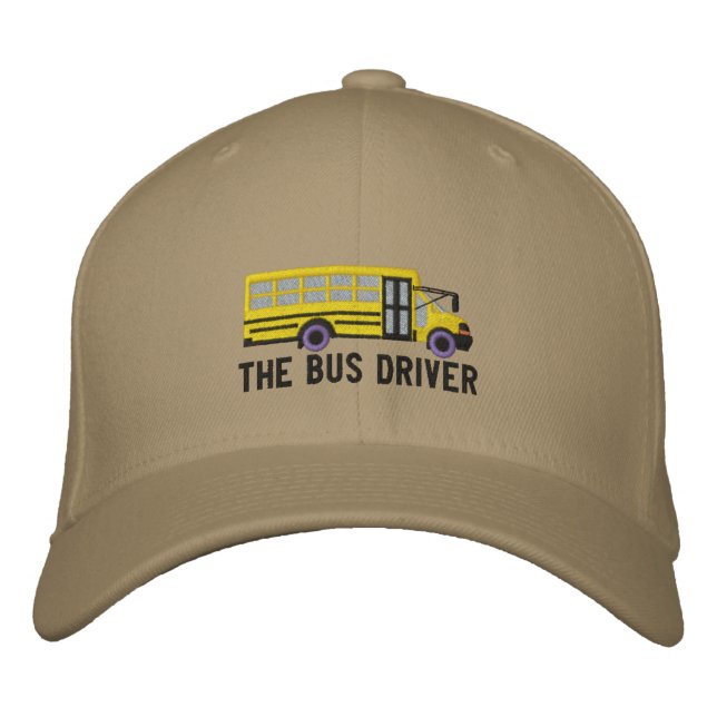 The Bus Driver Custom School Mini Bus Embroidery Embroidered Hat (Front)