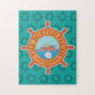 The Busted Flush (Aqua) - Jigsaw Puzzle