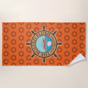 The Busted Flush (Orange) - Beach Towel
