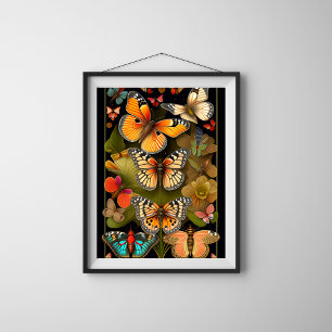 The Butterflies   Modern Haeckel Poster