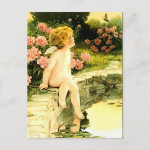 The Butterfly (c. 1920) Bessie Pease Gutmann Postcard