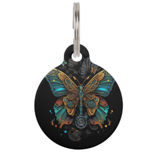 the butterfly design pet tag
