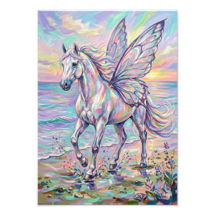 The butterfly horse photo print