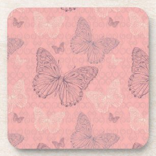 The Butterfly Pink Coaster