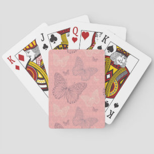 The Butterfly Pink Playing Cards
