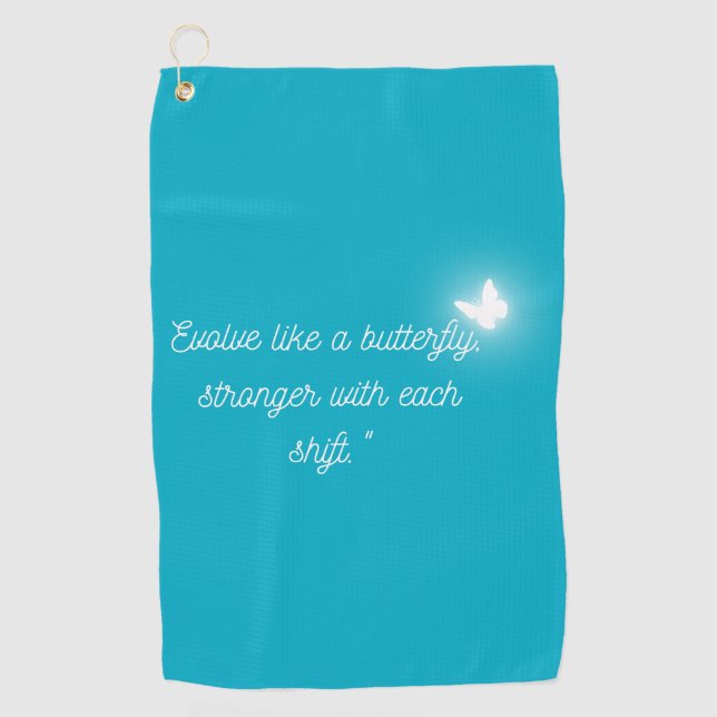 The Butterfly's Evolution Golf Towel (Front)