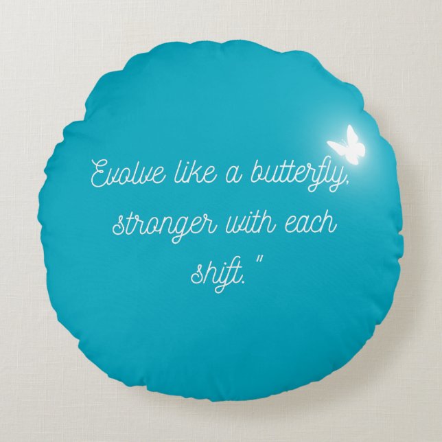 The Butterfly's Evolution Round Cushion (Front)