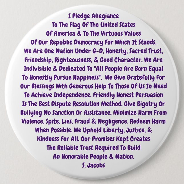 The Button Has All The Values You Need (Front)