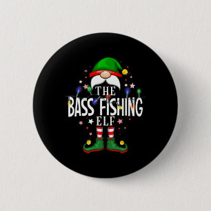 The Byb Fishing Elf Christmas Family Pajama Party 6 Cm Round Badge