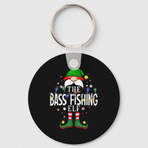 The Byb Fishing Elf Christmas Family Pajama Party  Key Ring