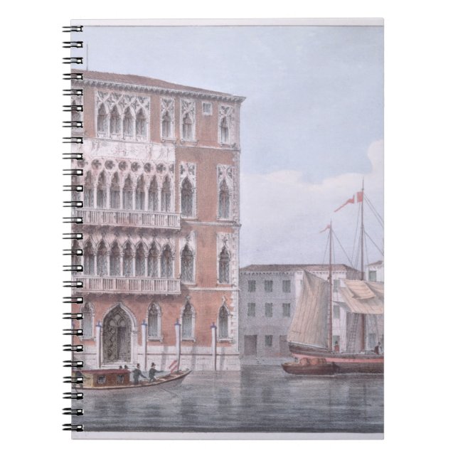 The Ca' Foscari, Venice, engraved by Brizeghel (li Notebook (Front)