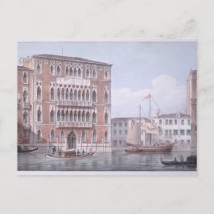 The Ca' Foscari, Venice, engraved by Brizeghel (li Postcard