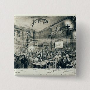 The Cabaret du Chat Noir, 1886 15 Cm Square Badge