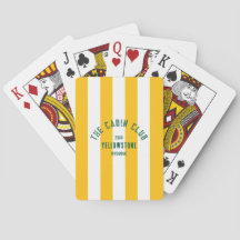 The Cabin Club Custom Crest Yellow Park Stripe