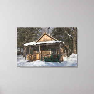 The cabins at the AMC's Little Lyford Pond Canvas Print