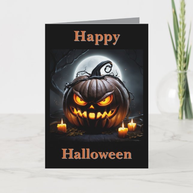 The Cackling Pumpkin Halloween Card (Front)