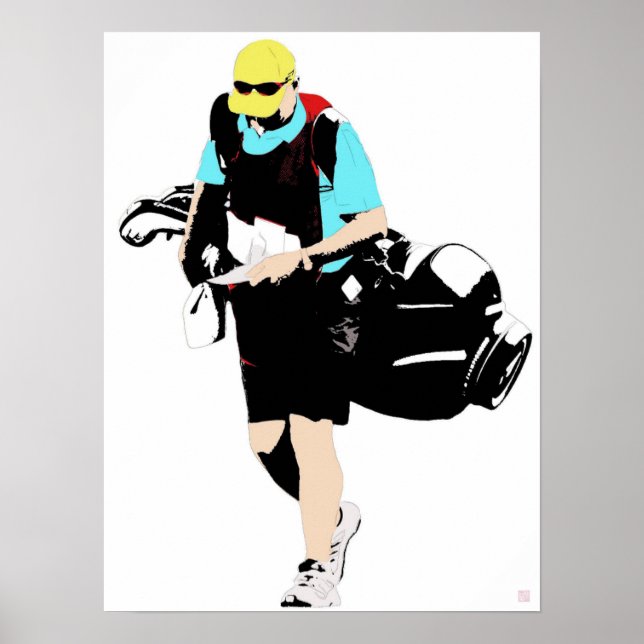 The Caddie - Original Golf Art Print (Front)