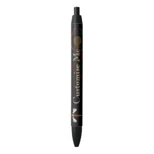 The Caduceus (Full Colour) Black Ink Pen