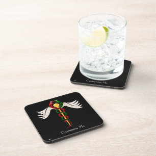 The Caduceus (Full Colour) Coaster