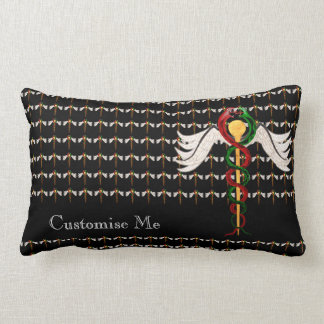 The Caduceus (Full Colour) Lumbar Cushion